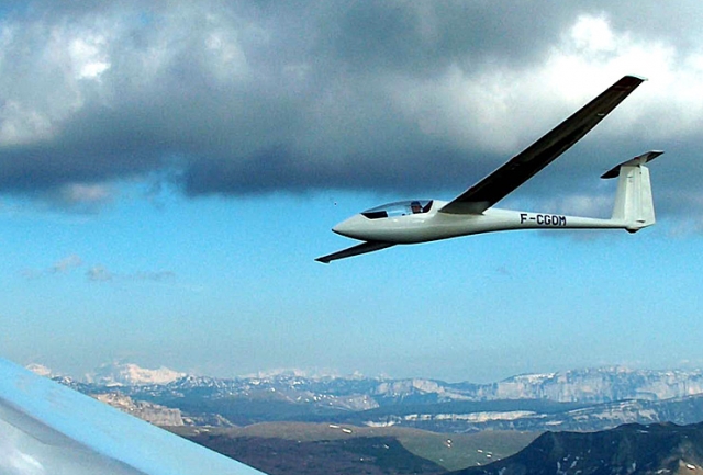 Vol planeur au dessus des Alpes